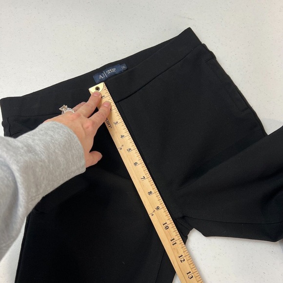 Armani Jeans Womens Ankle Pant Plus Size 3XL Black Ponte Knit Pull‎ On Stirrup - Picture 8 of 14